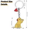 WEWAYSMILE Dog Car Keychain Pet Keychain Portable Metal Keychain Gift