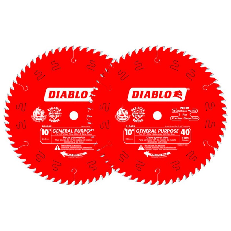 Diablo General Purpose Circular Saw Blade - 10" x 40-Tooth