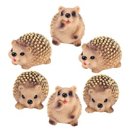 BESPORTBLE 3sets Dwarf Garden Statue Resin Hedgehog Figurine Garden Ornament Animal Model 6pcs*3