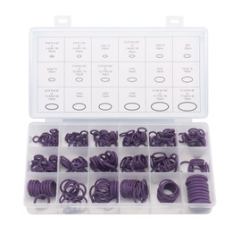DIANN 270pcs O Ring Kit Rubber 18 Sizes O-Ring Car Auto Vehicle Repair Air Conditioning Compressor Seals Assortment Kit Purple