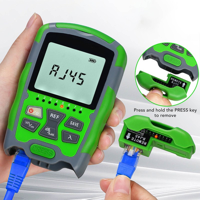 Optical Fiber Power Meter Optic Cable Tester ‑70~+10dbm Digital Display