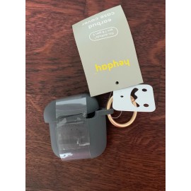 Heyday New Heyday Airpod Silicone Case with Clip key ring - Shadow Gray