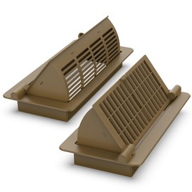 Floor Vent Cover 2 Pack, Heat Air Vent Deflectors for Home Floor 4 '' x 10 '', Adjustable Pop Up Floor Vent Register Use for Home, Office, Brown
