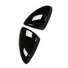2Pcs Door Mirror Cap Left Right Glossy Black Rearview Mirror