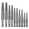 Screw Extractor Drill Bit Set, 10 Pcs 1/4" Hex Shank