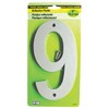 Hy-Ko 6” Classic Reflective Plastic House Number, Modern Raised Numbers