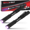 GearLight UV Black Light Flashlight [2 Pack] Compact Flashlights, Portable, New