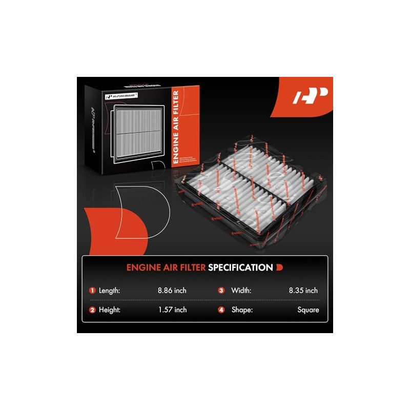 A-Premium Filtro de Aire de Motor Compatible con Mazda CX-3
