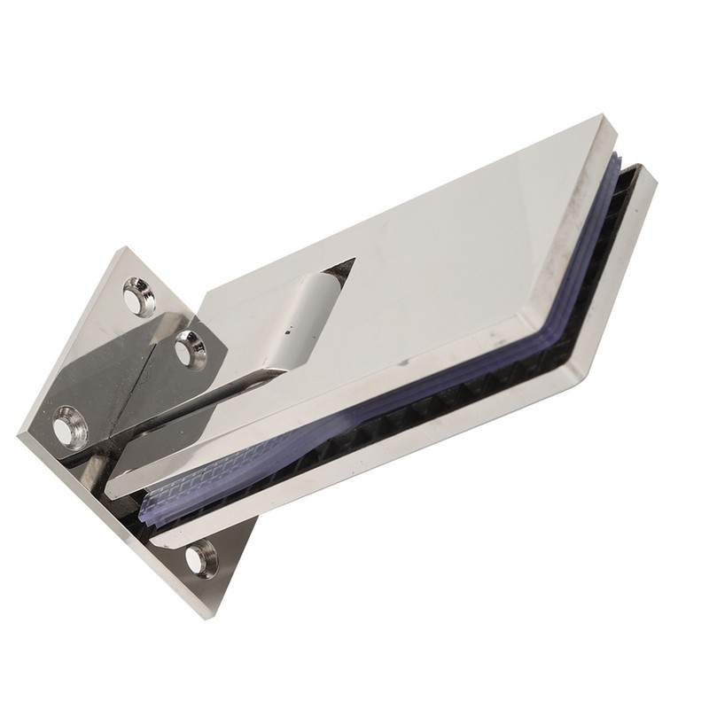 90 Degree Bathroom Door Clip Stainless Steel DoubleSided Shower Glass