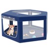 Hexagonal Dog playpen, 45Inch Soft Puppy Playpen with 600D Oxford