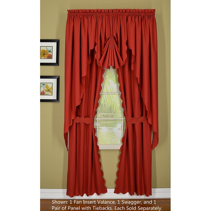 Today's Curtain Orleans 84" Panel Pair with Tiebacks Tambour Scallop