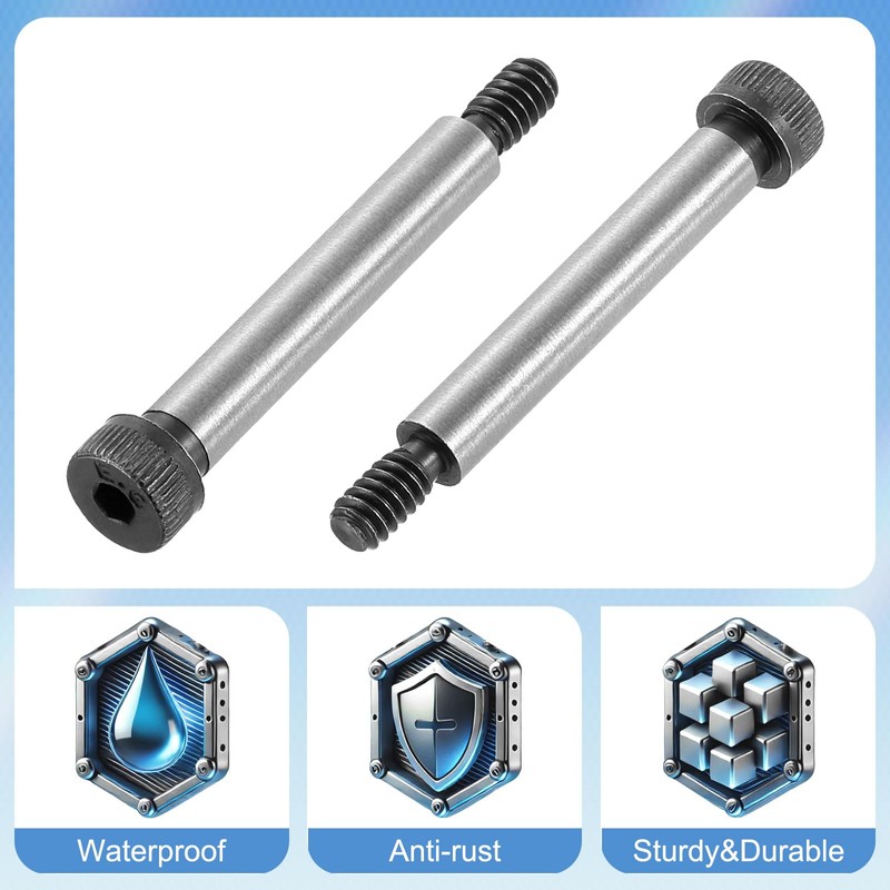 sourcing map Alloy Steel Hexagon Socket Head Shoulder Screws Bolts,