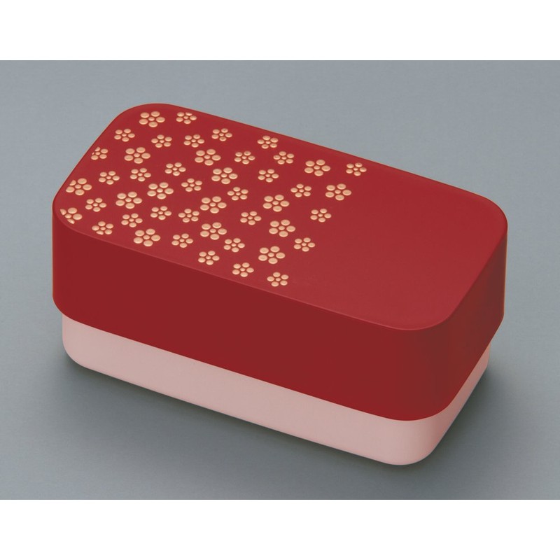 Nippon 73611-8 Traditional Color, Japanese Pattern, Long Angle Bento Box,