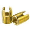 sourcing map Self Tapping Threaded Inserts M12 M16x22mm 45# Carbon