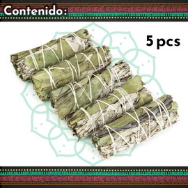 MUT22 5 Sage and Eucalyptus 10cm Premium Californian, 100% Natural and Cleansing, Ideal for Spiritual and Energetic Rituals