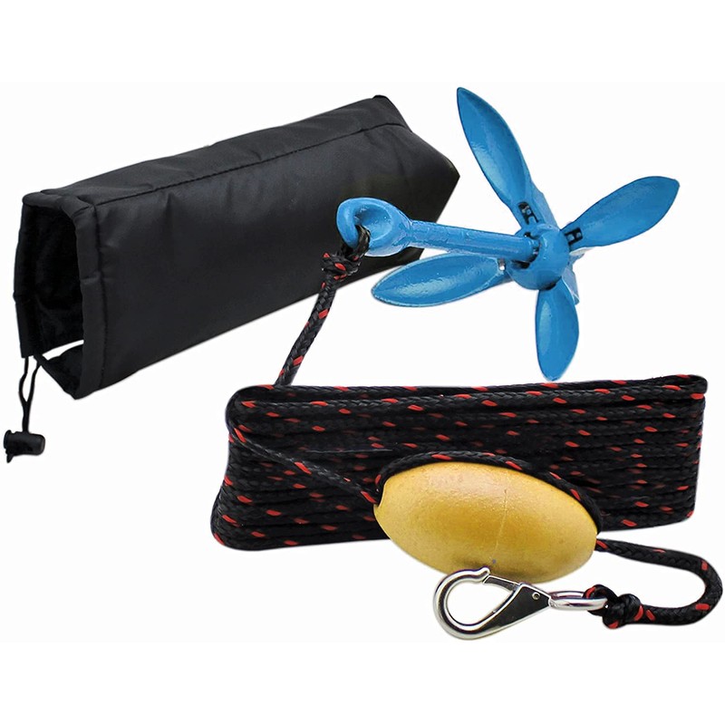 XIALUO Marine Kayak Anchor Portable Folding Grapnel Kayak Anchor Kit