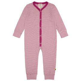 loud + proud Baby Girl Stripes Made of Fine Rib Made of Organic Cotton and GOTS Certified Toddler Pyjamas, azalea