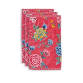 PiP Studio Guest Towels Good Evening Coral UV UV 30 x 50 Set of 3
