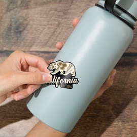 Lantern Press Sticker California, Est 1850, Bear Outline, Die Cut Vinyl, (Waterproof Decal for Cars, Water Bottles, Laptops, Coolers), Small