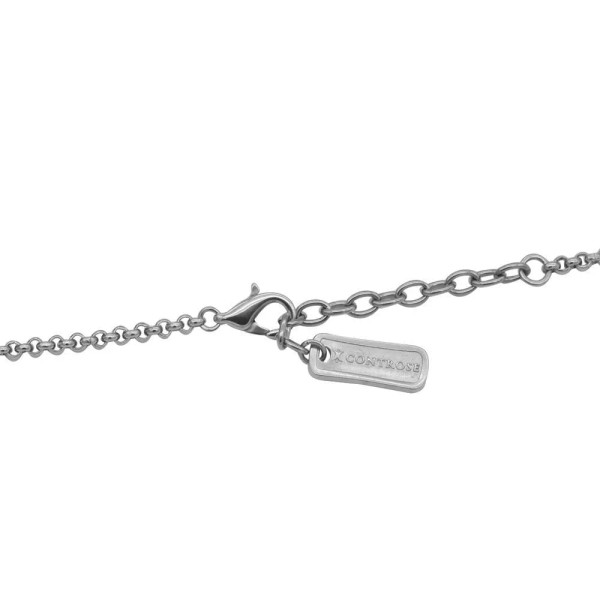 Controse Unlocked Large Key Pendant Necklace Red Agate & Cubic