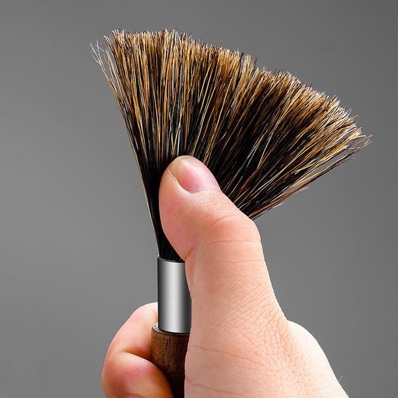 ANCLLO Premium espresso machine cleaning brush with natural boar bristles