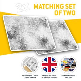 Rectangle Stickers (Set of 2) 10cm - Rose Foil Copper Colour Grunge Fun Decals for Laptops,Tablets,Luggage,Scrap Booking,Fridges, #43459