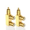 EMK RCA Splitter Splitter Adapter F Type 1 Output 2