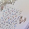 Tomoni mother-of-pearl clover nail sticker hologram three-dimensional parts, 1 piece, 5537 / 토모니 자개 클로버 네일스티커 홀로그램 입체 파츠, 1개, 5537