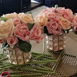 LUGUNU Makeup Brush Holder with Golden Crystal Bling – Elegant Vanity Organizer for Brushes, Pens & Pencils, Ideal for Bathroom or Office Countertop(2Pack)