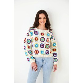 King Cole Ladies Double Knit Crochet Pattern Easy Jumper & Capped Sleeve Top (5944), Multicolor, 28'' - 54''