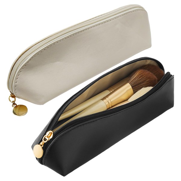 2 Pieces Simple Makeup Brush Bags, Classic and Fashionable, Multi-Function