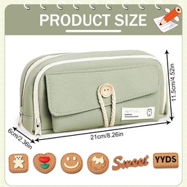 Pencil Case with Large Capacity, Girls Pencil Case, Large Capacity, Young Teenagers Adults Pencil Case with Carry Handle for School Office
