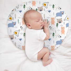 Little Grape Land Nursing Pillow Covers for Baby, Soft Removable Covers Breathable for Breastfeeding Pillows, 2 Pack Nursing Pillow Cases Fit Standard Nursing Pillows, Woodland Animals, Cover Only