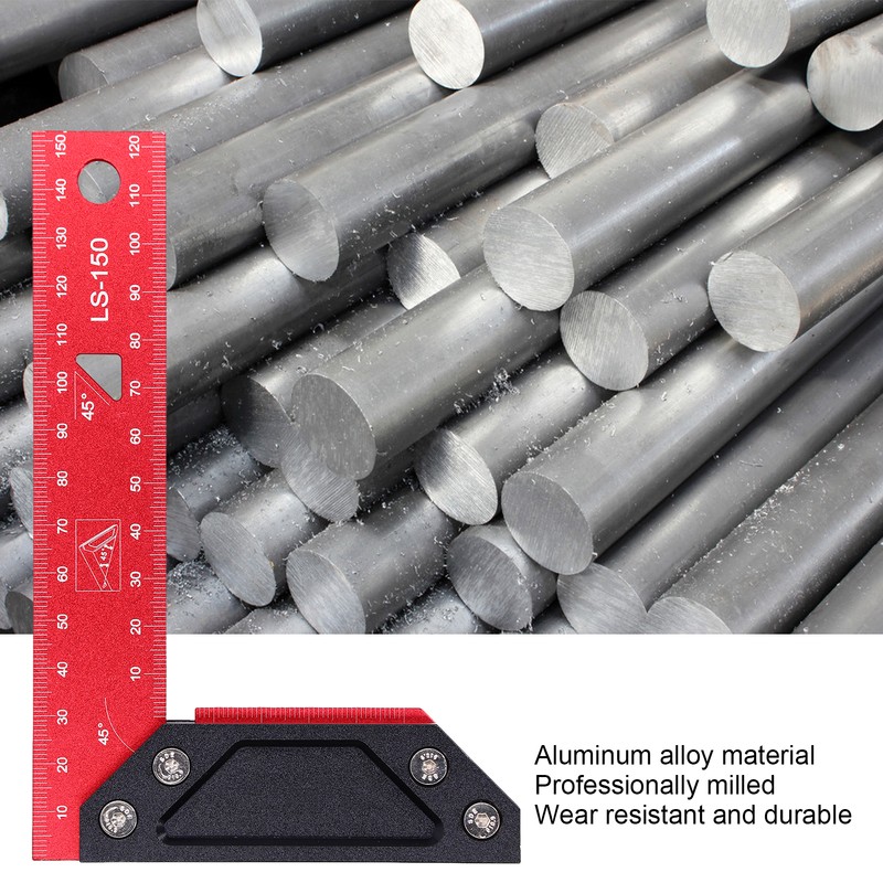 Aluminum Framing Woodworking Squares High Accuracy L Scribing Ruler with