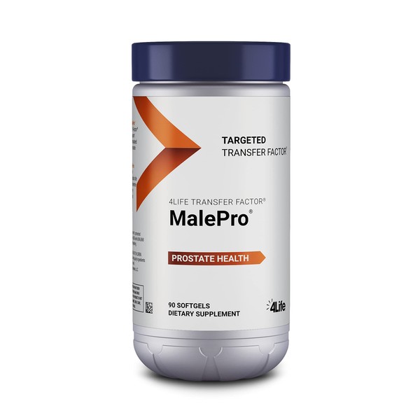 4Life Transfer Factor MalePro - Targeted Healthy Prostate Support with Saw Palmetto, Lycopene, Selenium, and Kudzu - Supplement Supports Immune System and Urinary Tract Health - 90 Softgels