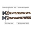 Olahibi Dog Collar Leash Set, Leopard Pattern, Polyester Material, Adjustable