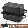 Apatiner 2 in 1 Cast Iron Bread Pan with Lid,