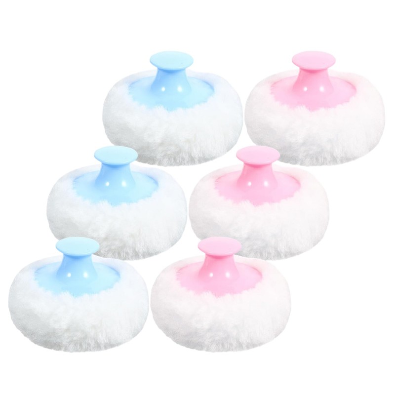 GARVALON Talco para Bebe 6 Borlas Suaves, Aplicador de Polvos