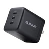 Elecom ACDC-PD113100BK Charger, 100 W, 3 Ports, USB-C x 3,
