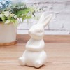 Veemoon Bunny Statue Ceramic White Rabbit Model Figurine Animal Decoration
