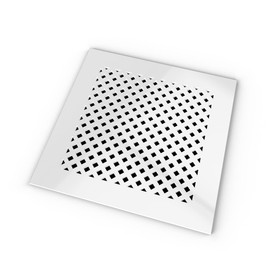 SABA Home Decor Air Vent Cover Grille - Acrylic Plexiglass Return and Register White Finish Decorative Covers for Walls & Ceilings NOT for Floors, Giovanna (6"x6" Duct (8"x8" Overall) Silicone)