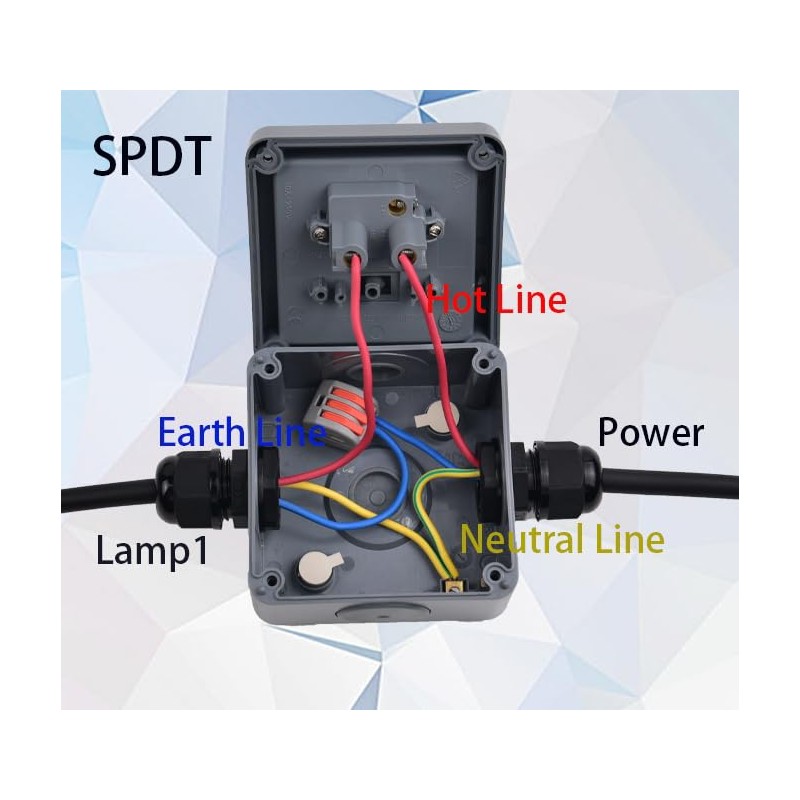 Weatherproof Electrical Outdoor Switch, Single Wall Light Switch IP66 Waterproof,