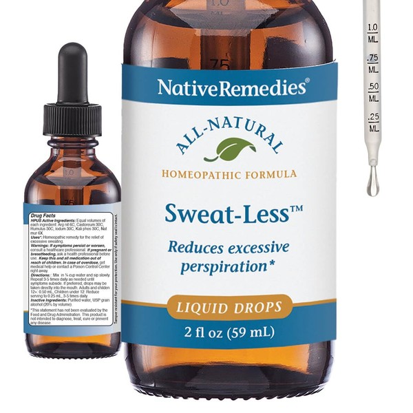 Native Remedies Sweat-Less - Natural Homeopathic Formula for Excessive Sweating,