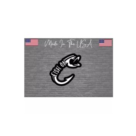 TheStickySide Fish on Sticker Decal - 4" Fisher, fishing outdoor car truck suv