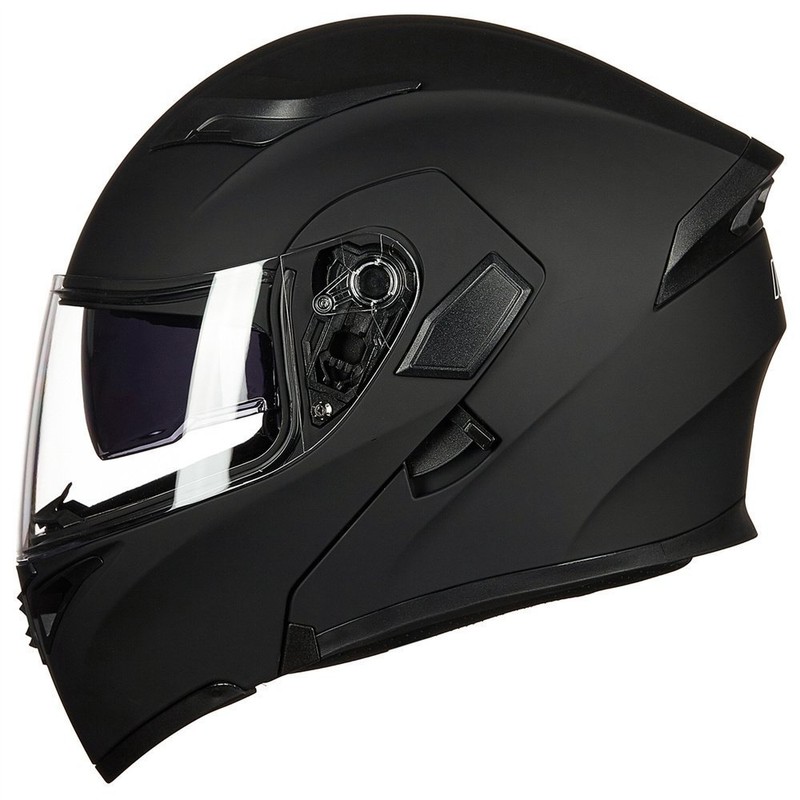 ILM Motorcycle Dual Visor Flip up Modular Full Face Helmet