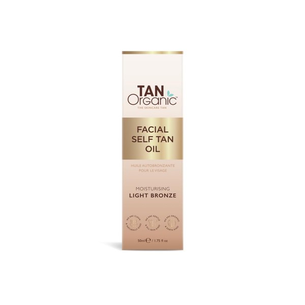 TanOrganic CertifiedMoisturising Self Tanning Oil Fake Tan for Face Organic Natural Vegan 50ml