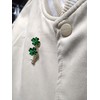 GFM® BRCH-Clover-CRYS Four Leaf Clover Crystal Small Enamel Brooch, Metal,