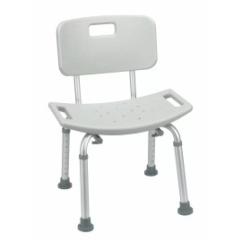 Drive Medical RTL12202KDR Handicap Bathroom Bench/ Shower Chair with Back (NEW)