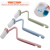 Mziart 8" V-Shaped Plastic Toilet Brush, Curved Rim Cleaner 2-Pack