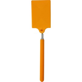 MAG-MATE 318HVO Telescoping Rectangular Glass Inspection Mirror, 3-1/2" x 2-1/2" Glass Telescoping Mirror with Collapsible Stainless Steel Shaft, Comfortable Grip, 37" Extended Length, Hi-Viz Orange